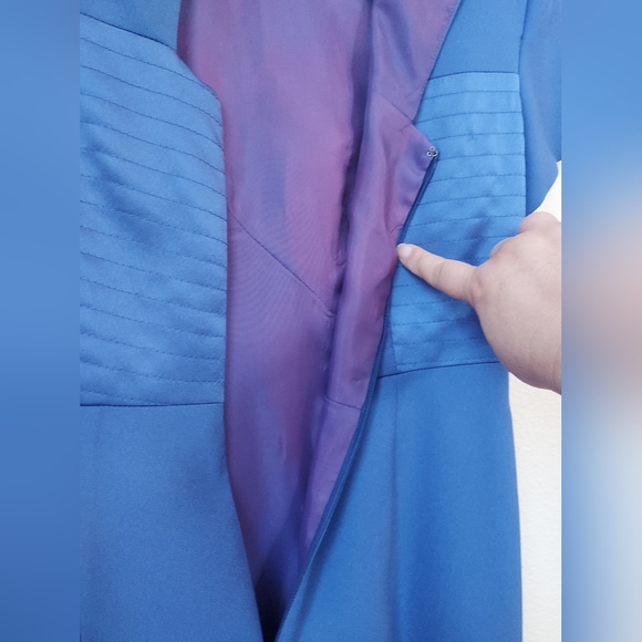 Vintage 80s Liz Claiborne Blue Pencil Dress, Size 6 - Picture 5 of 10